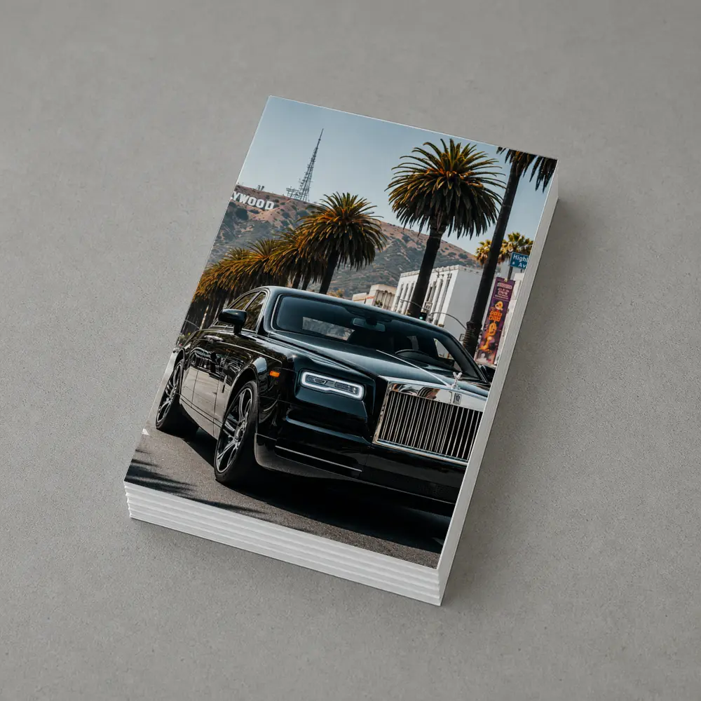 Rolls Royce Ghost Black Hollywood Boulevard Los Angeles – Postcards
