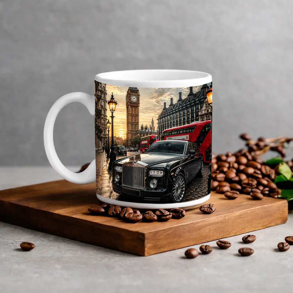Rolls Royce Phantom Big Ben London Street – Mugs