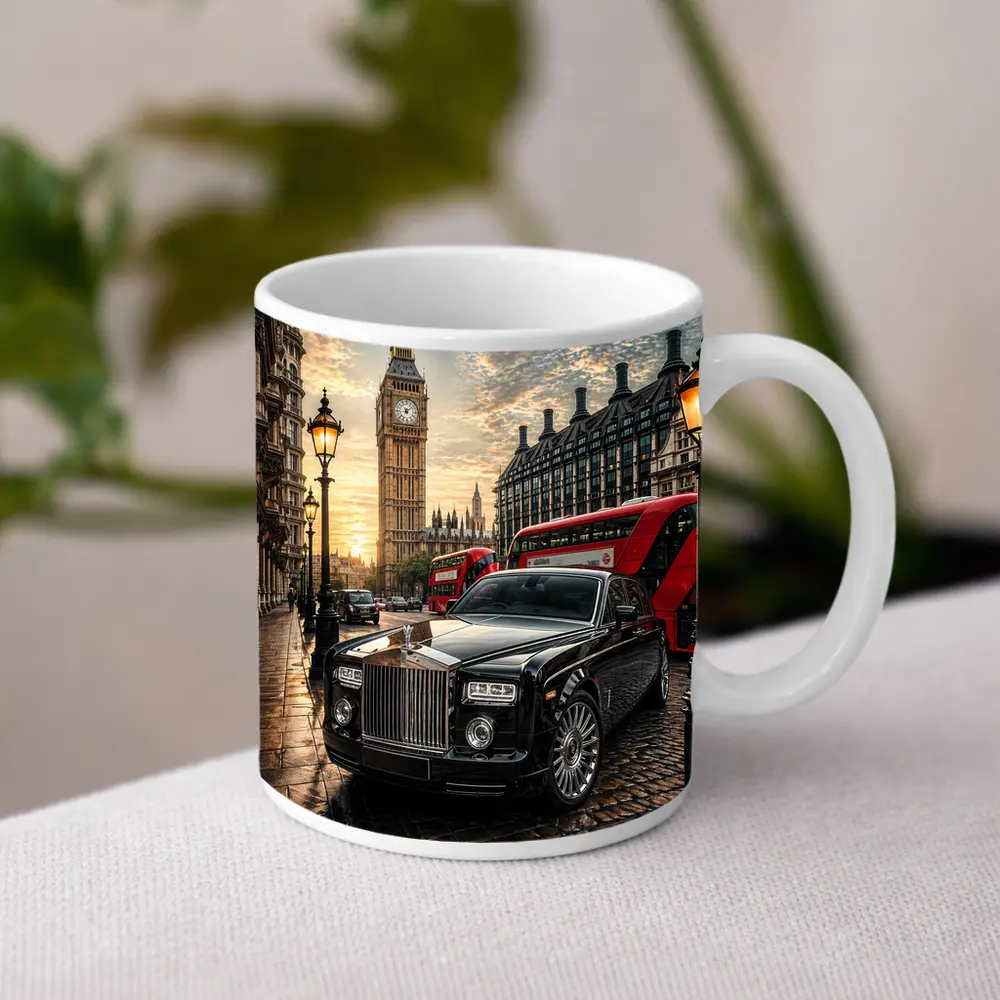 Rolls Royce Phantom Big Ben London Street – Mugs