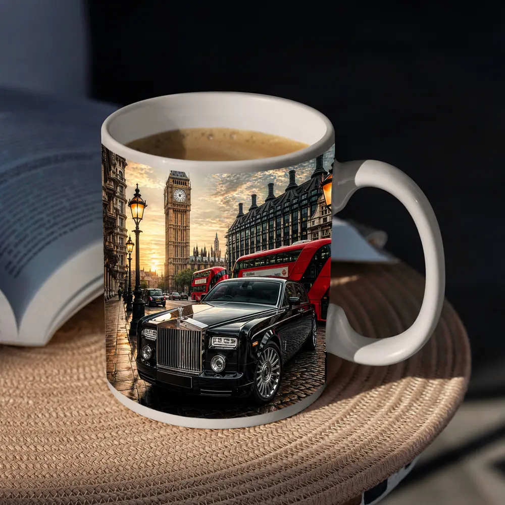Rolls Royce Phantom Big Ben London Street – Mugs