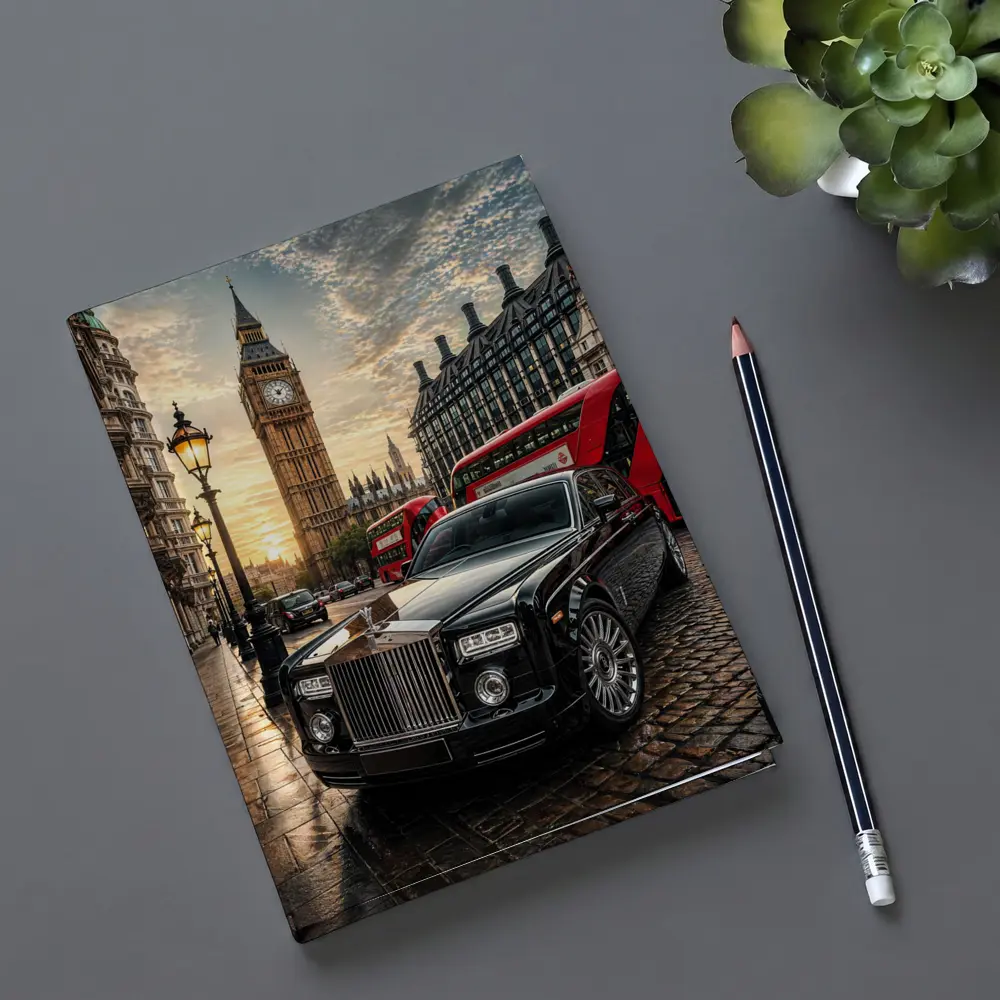 Rolls Royce Phantom Big Ben London Street – Notebooks