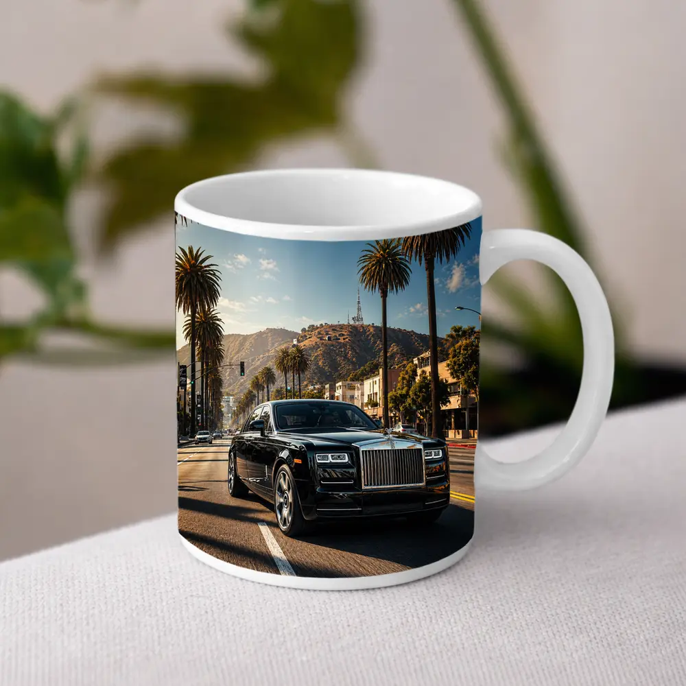 Rolls Royce Phantom Cruising Los Angeles Street – Mugs