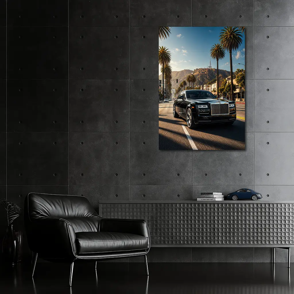 Rolls Royce Phantom Cruising Los Angeles Street – Wall Art