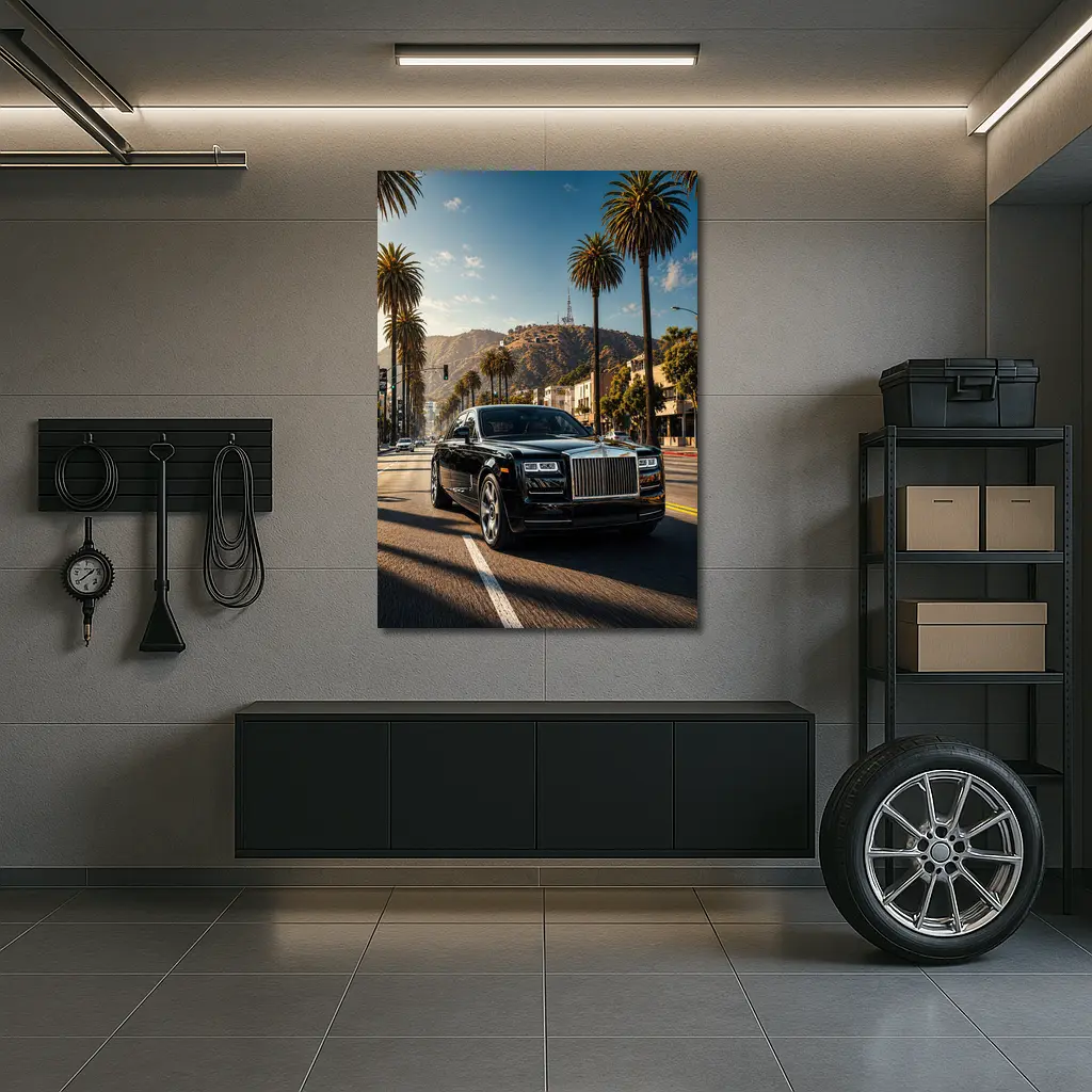 Rolls Royce Phantom Cruising Los Angeles Street – Wall Art