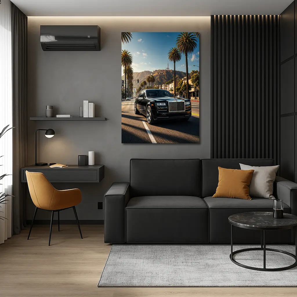Rolls Royce Phantom Cruising Los Angeles Street – Wall Art