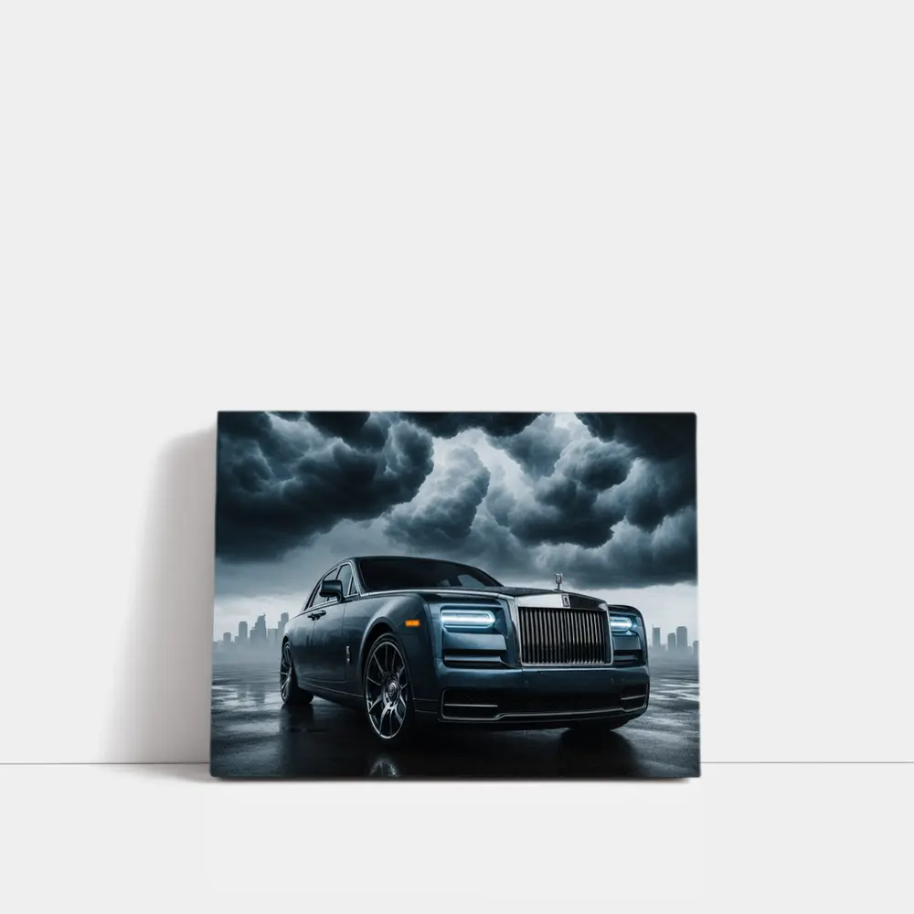 Rolls Royce Phantom Under Dark Stormy Skies – Wall Art