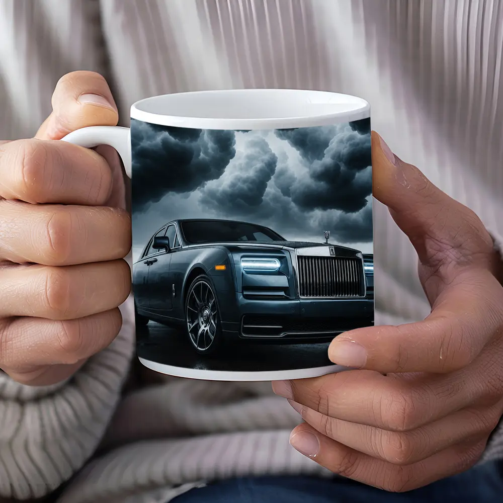 Rolls Royce Phantom Under Dark Stormy Skies – Mugs