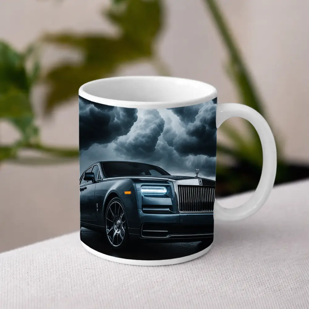 Rolls Royce Phantom Under Dark Stormy Skies – Mugs