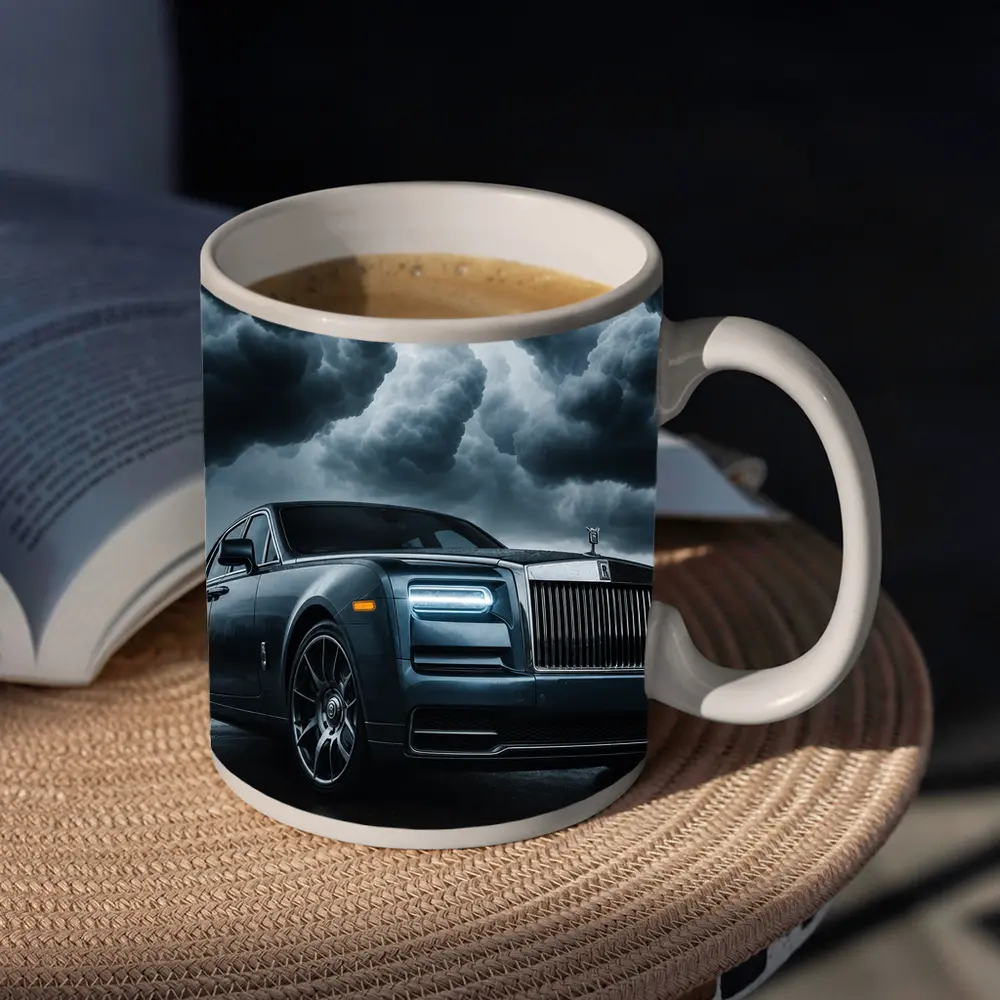 Rolls Royce Phantom Under Dark Stormy Skies – Mugs