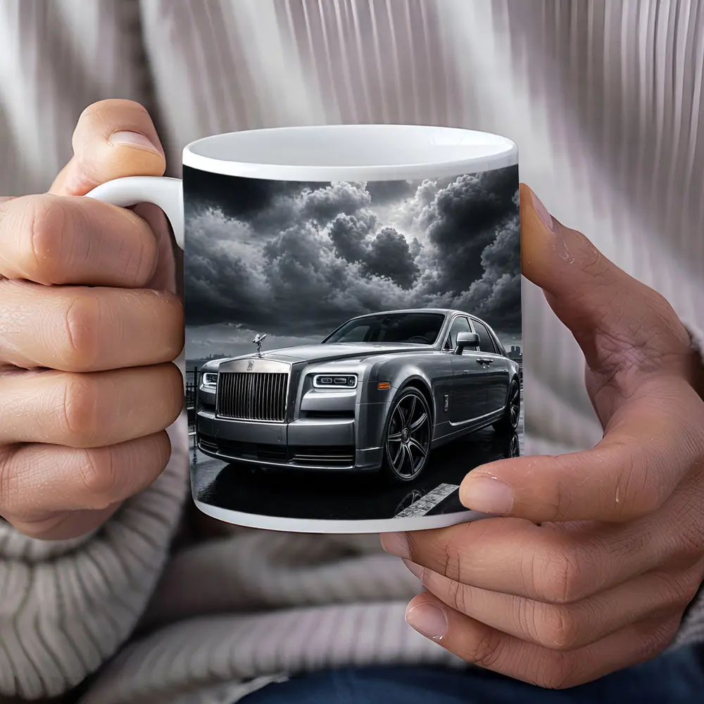 Rolls Royce Phantom Under Stormy Dark Skies – Mugs