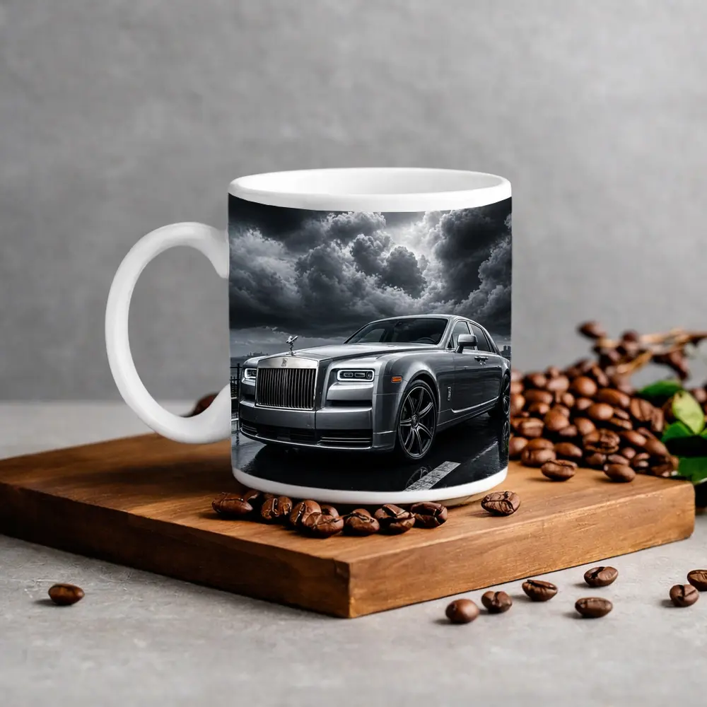 Rolls Royce Phantom Under Stormy Dark Skies – Mugs