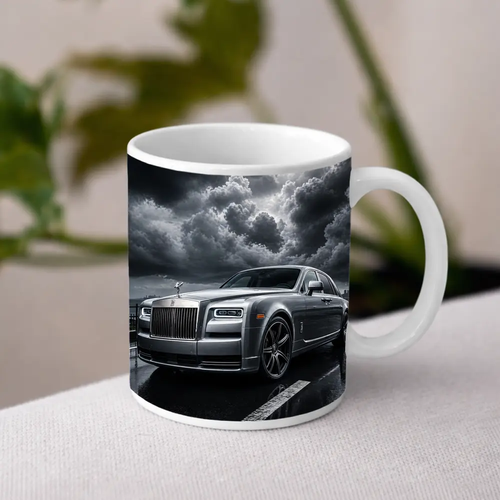 Rolls Royce Phantom Under Stormy Dark Skies – Mugs