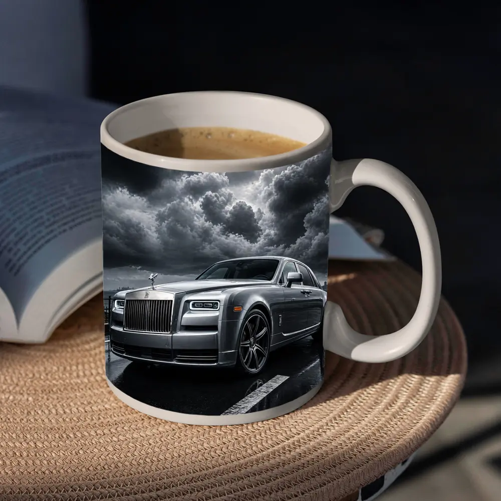 Rolls Royce Phantom Under Stormy Dark Skies – Mugs