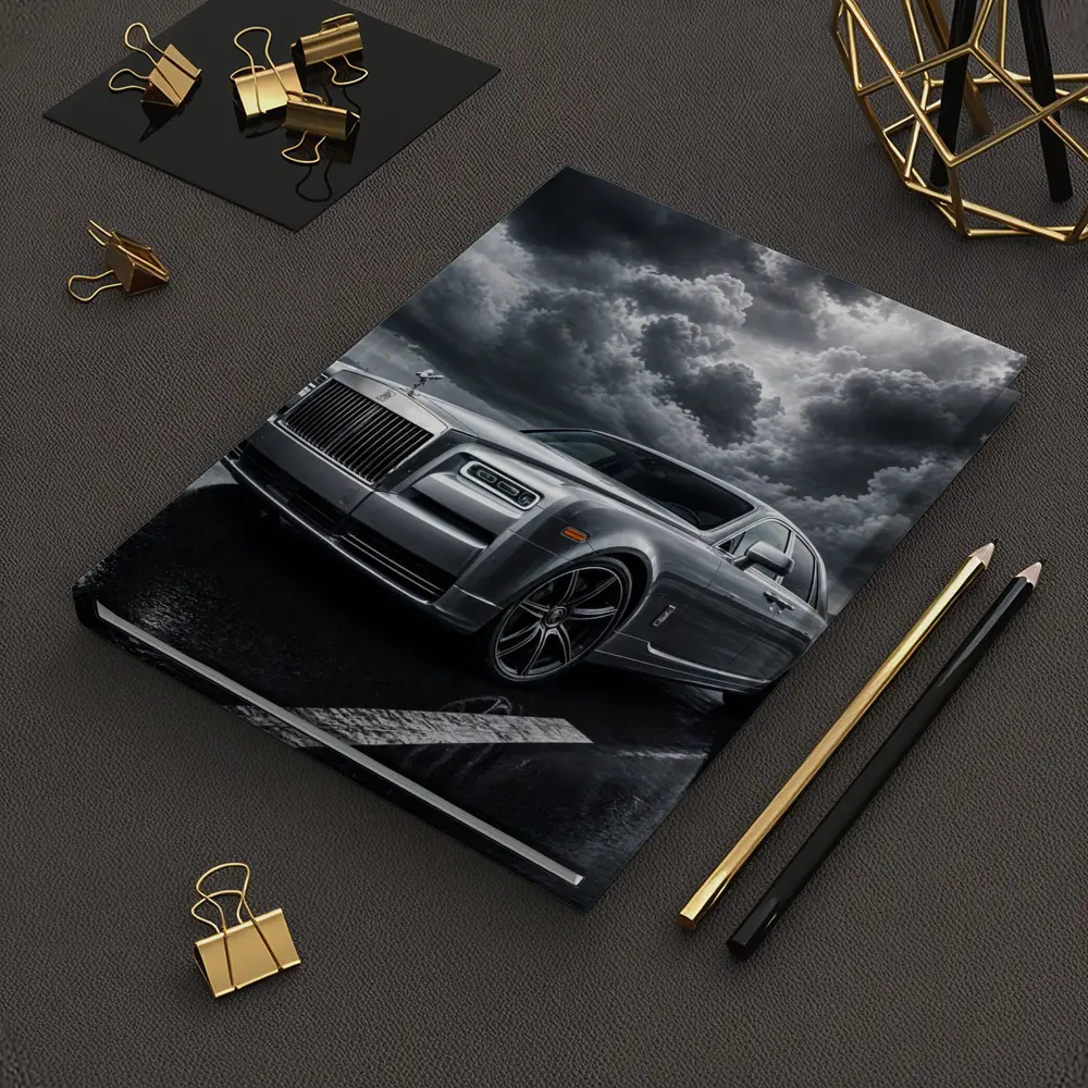 Rolls Royce Phantom Under Stormy Dark Skies – Notebooks