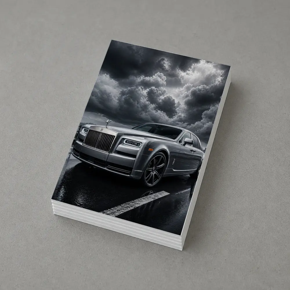 Rolls Royce Phantom Under Stormy Dark Skies – Postcards