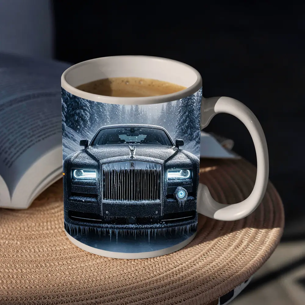 Rolls Royce Phantom Frozen Winter Snow Forest – Mugs