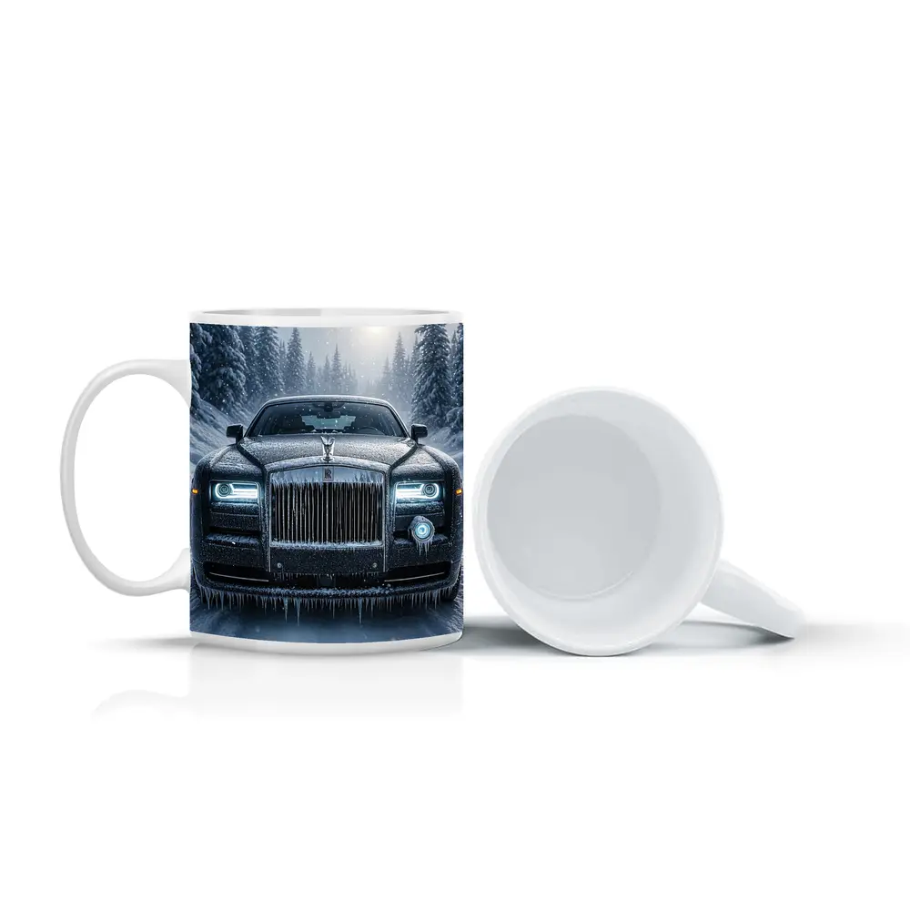 Rolls Royce Phantom Frozen Winter Snow Forest – Mugs