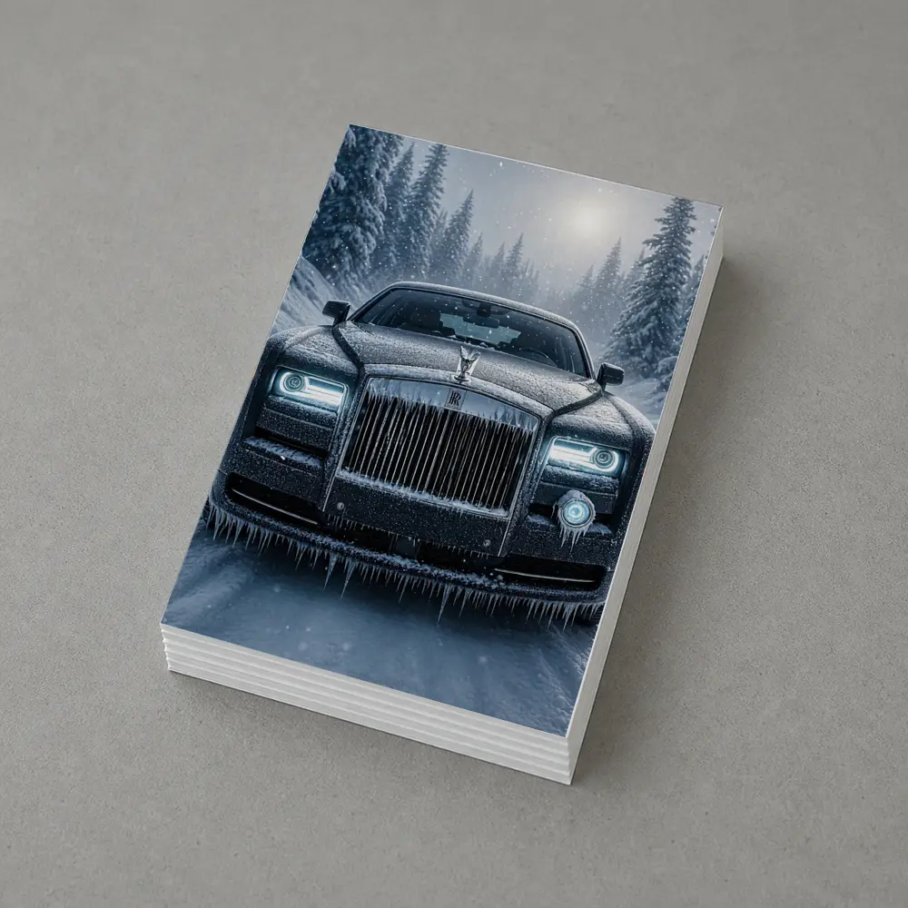 Rolls Royce Phantom Frozen Winter Snow Forest – Postcards