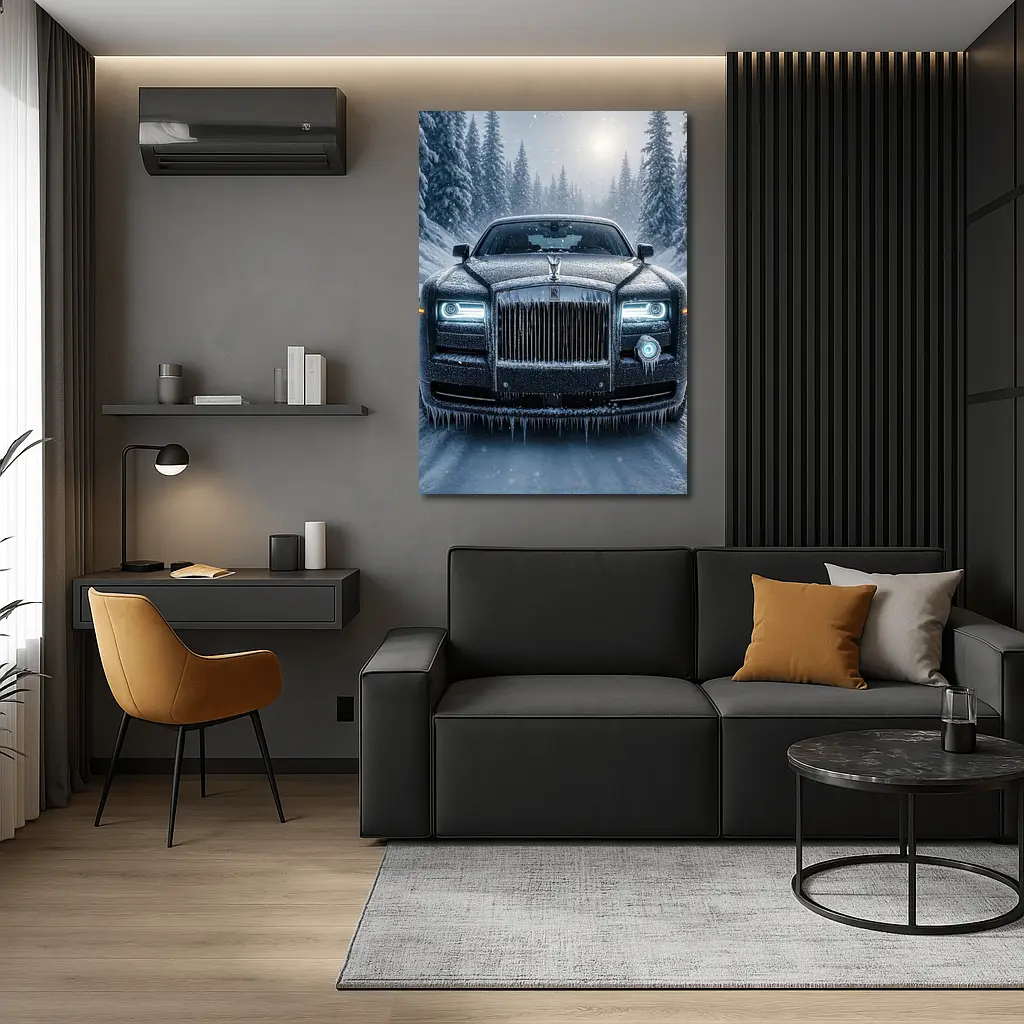 Rolls Royce Phantom Frozen Winter Snow Forest – Wall Art