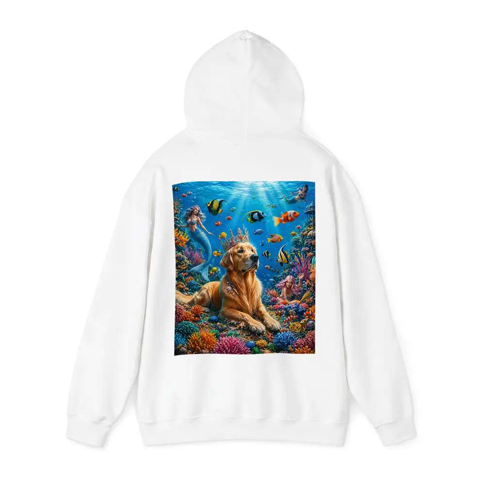 Golden Retriever King Underwater Coral Reef Fantasy – Hoodies