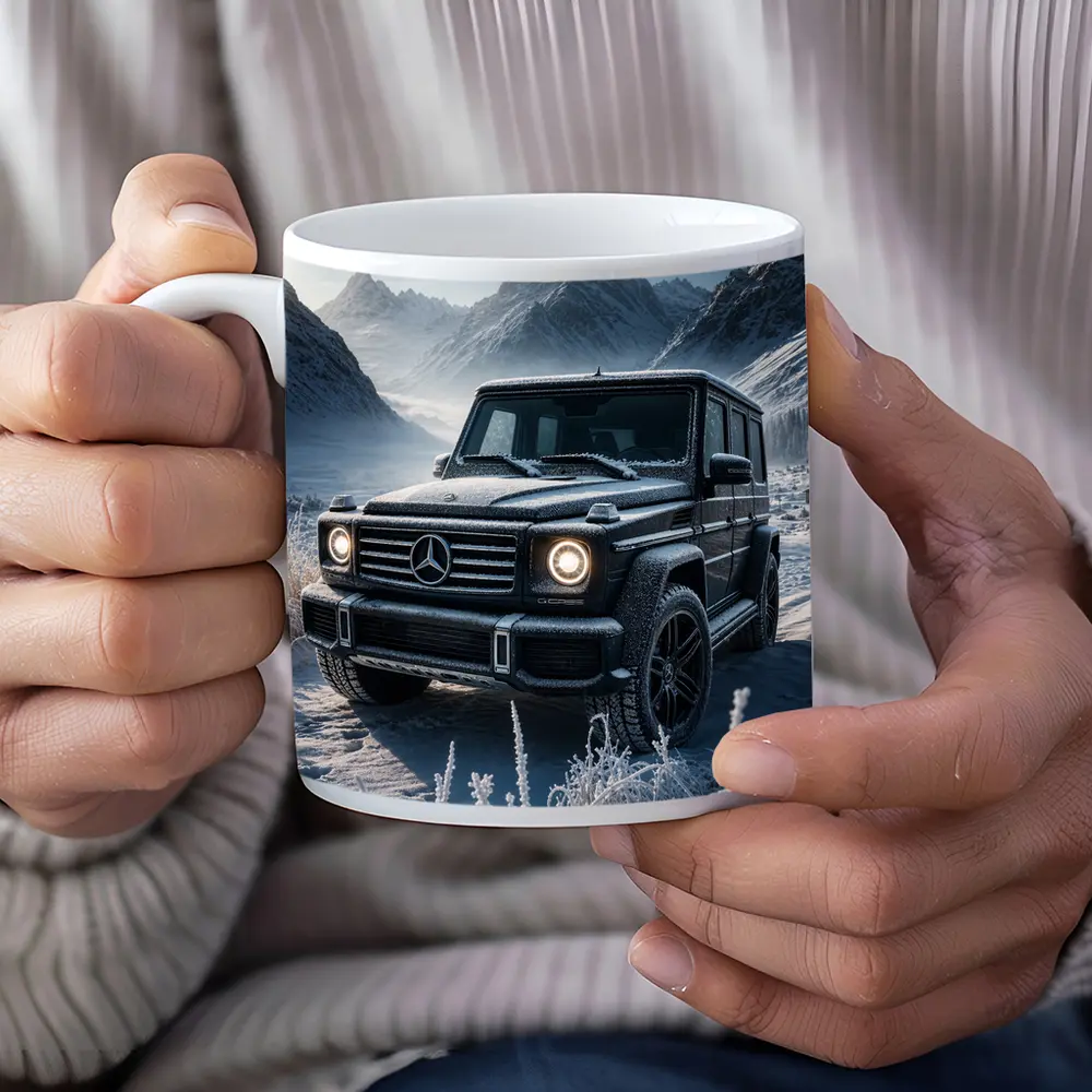 Mercedes Benz G Class Frozen Winter Mountains – Mugs