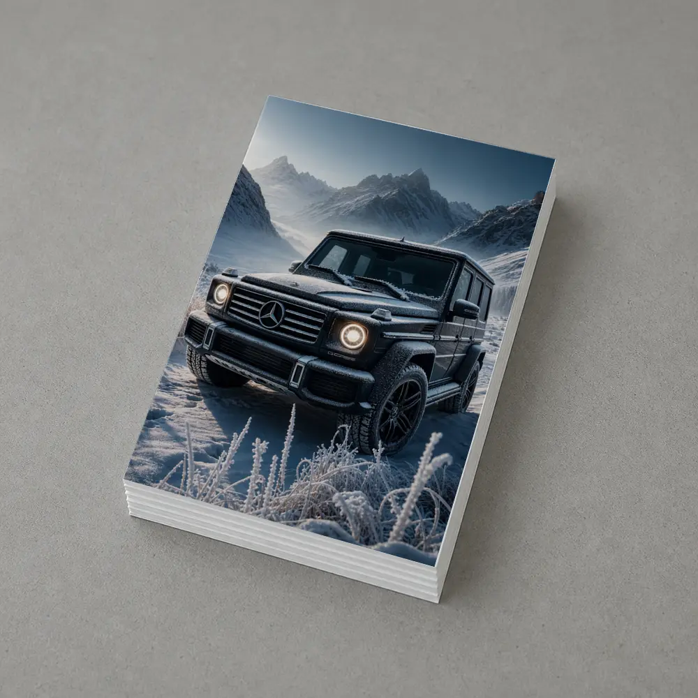 Mercedes Benz G Class Frozen Winter Mountains – Postcards