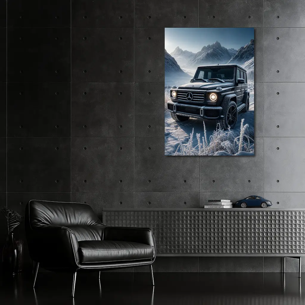 Mercedes Benz G Class Frozen Winter Mountains – Wall Art
