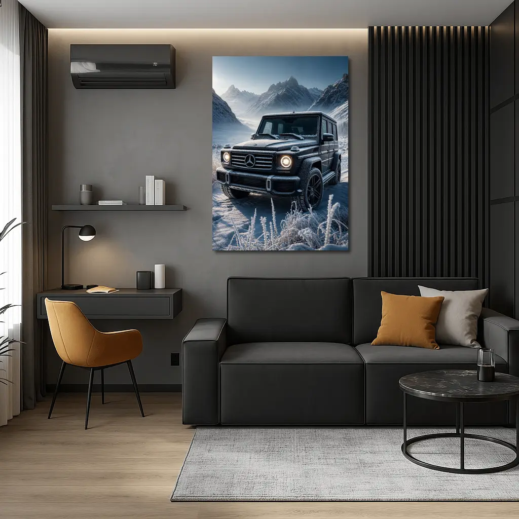 Mercedes Benz G Class Frozen Winter Mountains – Wall Art