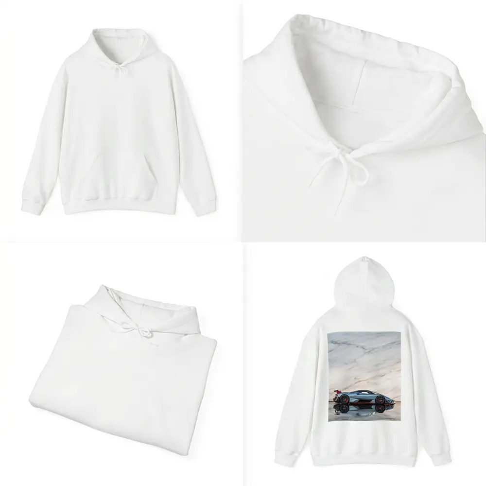 SSC Tuatara Supercar Against Marble Wall – Hoodies