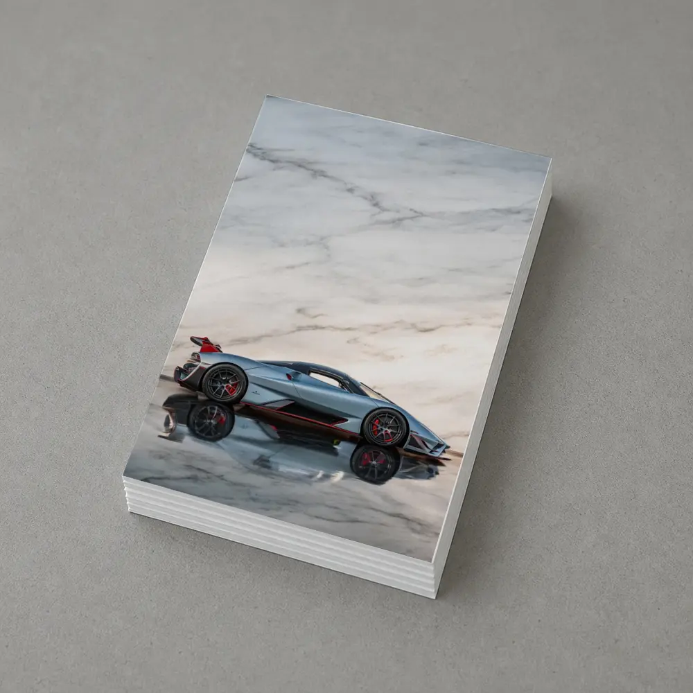 SSC Tuatara Supercar Against Marble Wall – Postcards