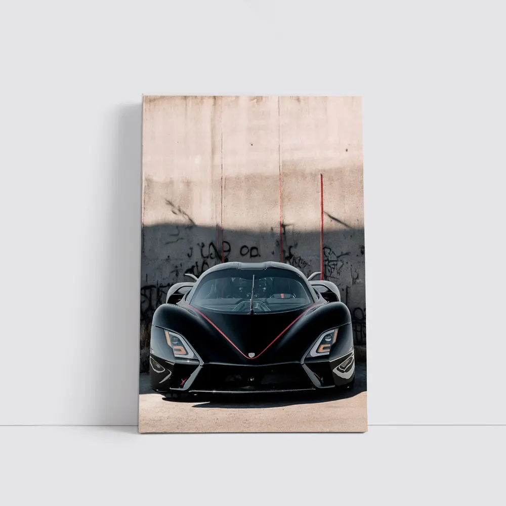 SSC North America Supercar Black Concrete Wall – Wall Art