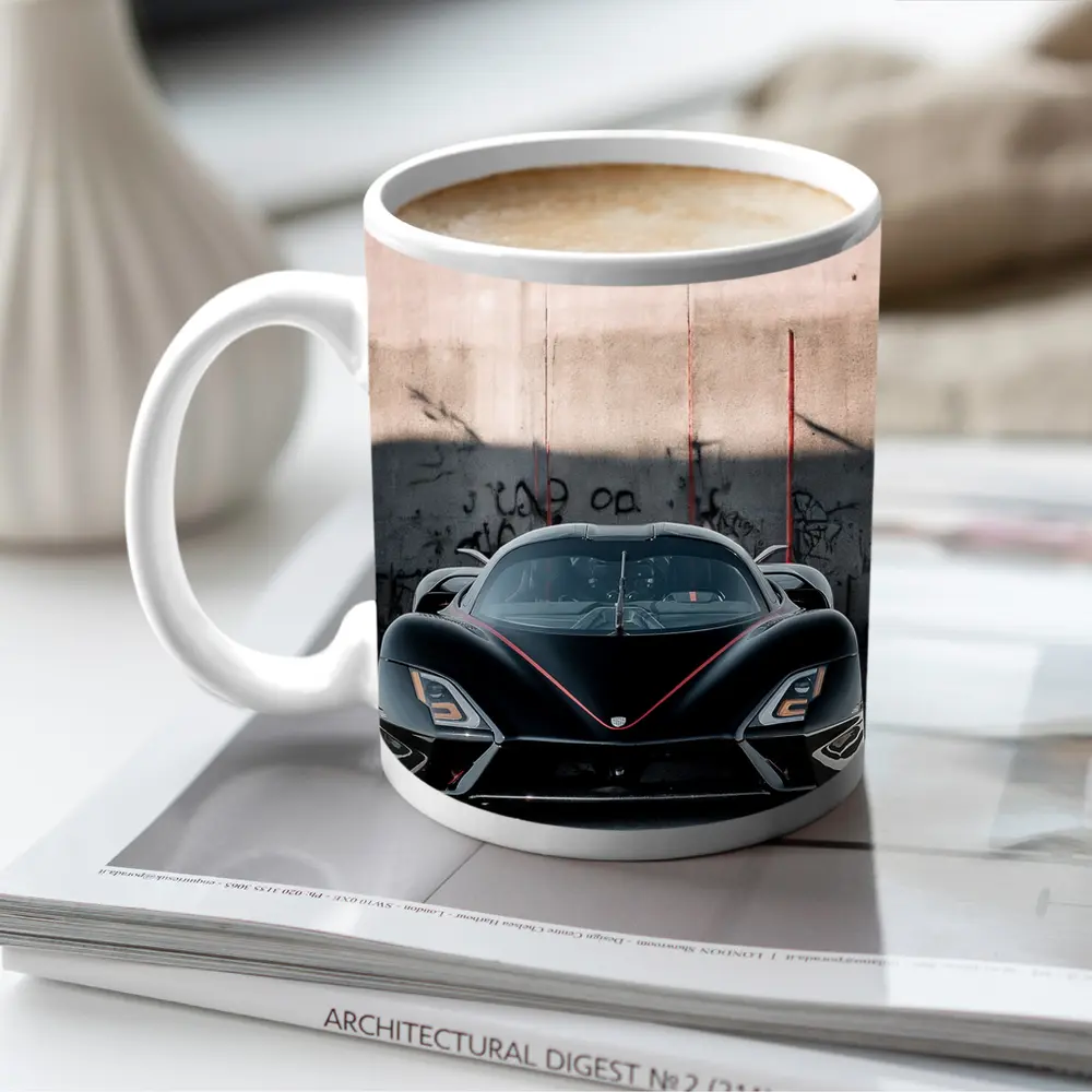 SSC North America Supercar Black Concrete Wall – Mugs