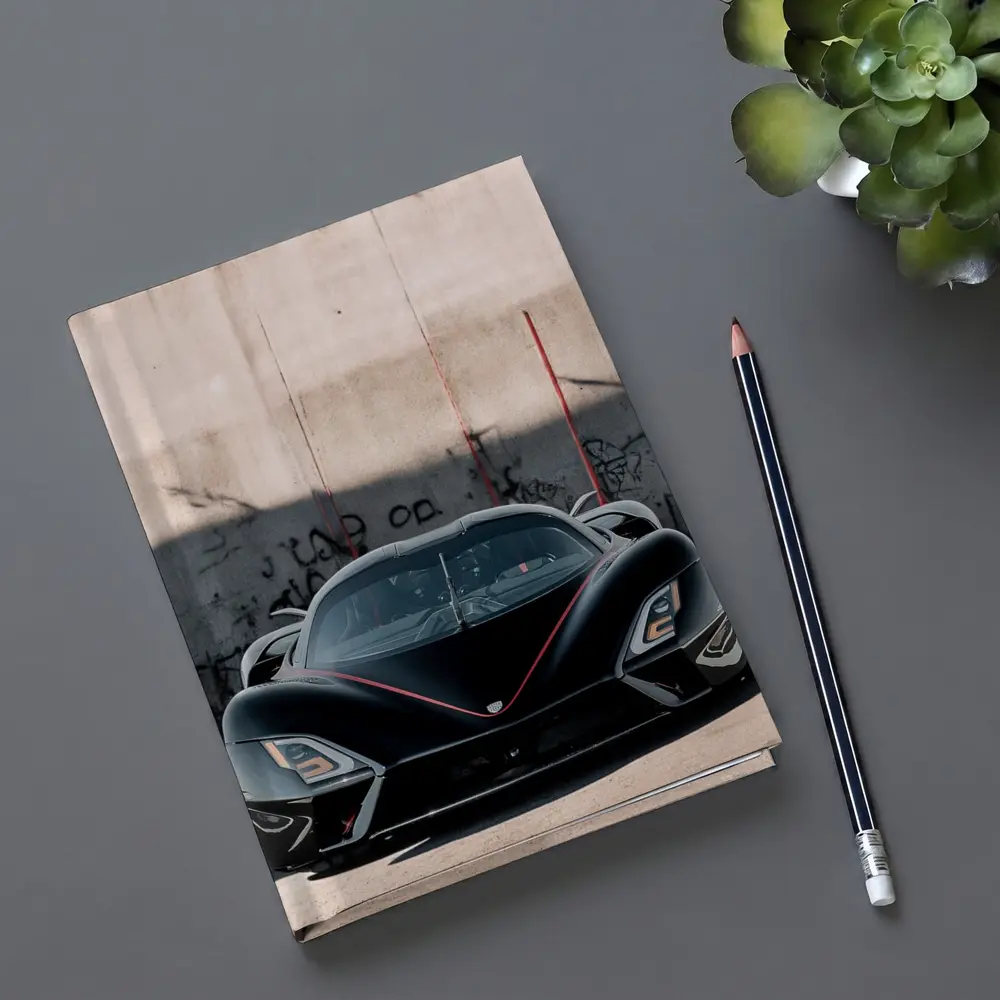 SSC North America Supercar Black Concrete Wall – Notebooks