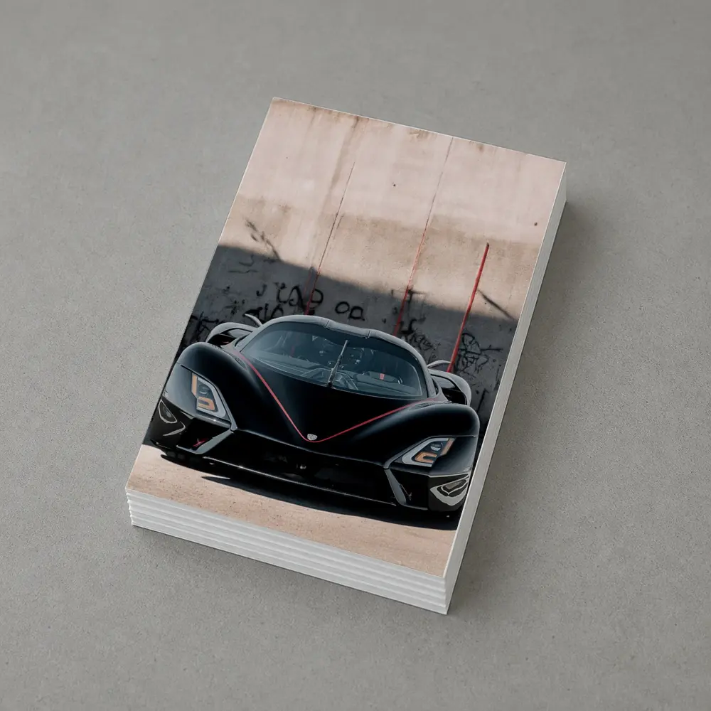 SSC North America Supercar Black Concrete Wall – Postcards