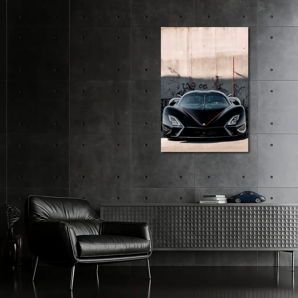 SSC North America Supercar Black Concrete Wall – Wall Art