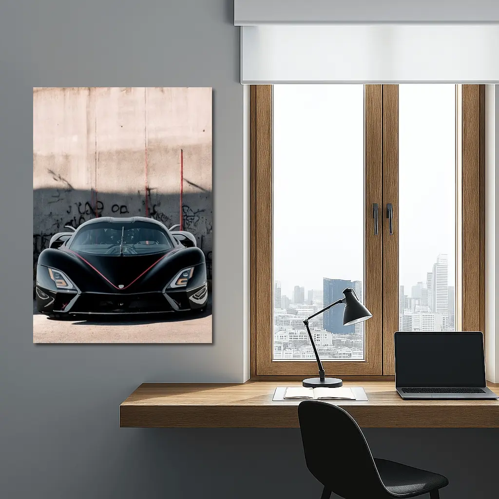 SSC North America Supercar Black Concrete Wall – Wall Art