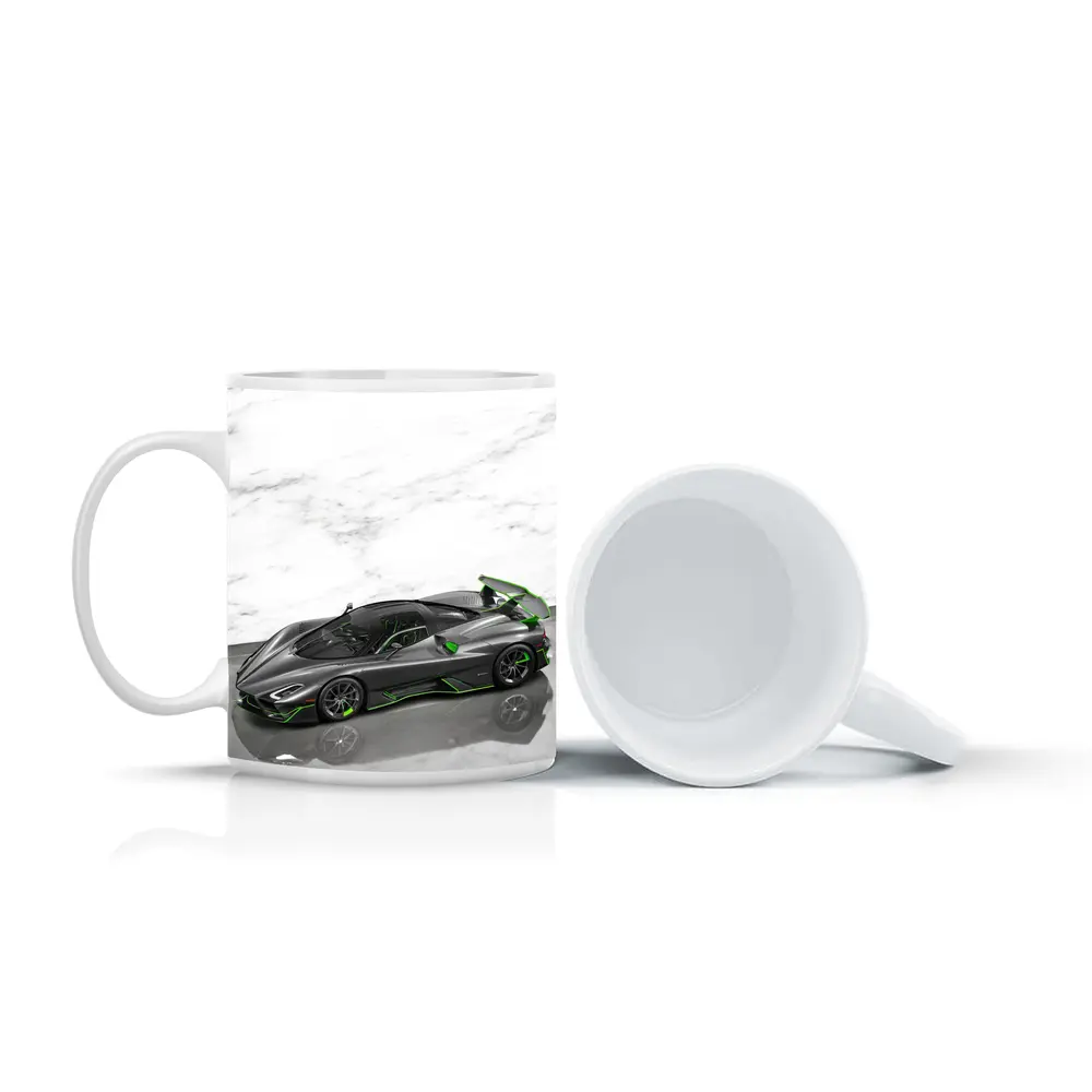 SSC North America Supercar Green Marble Background – Mugs