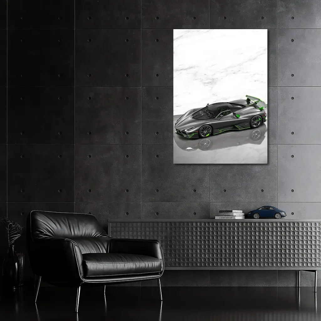 SSC North America Supercar Green Marble Background – Wall Art