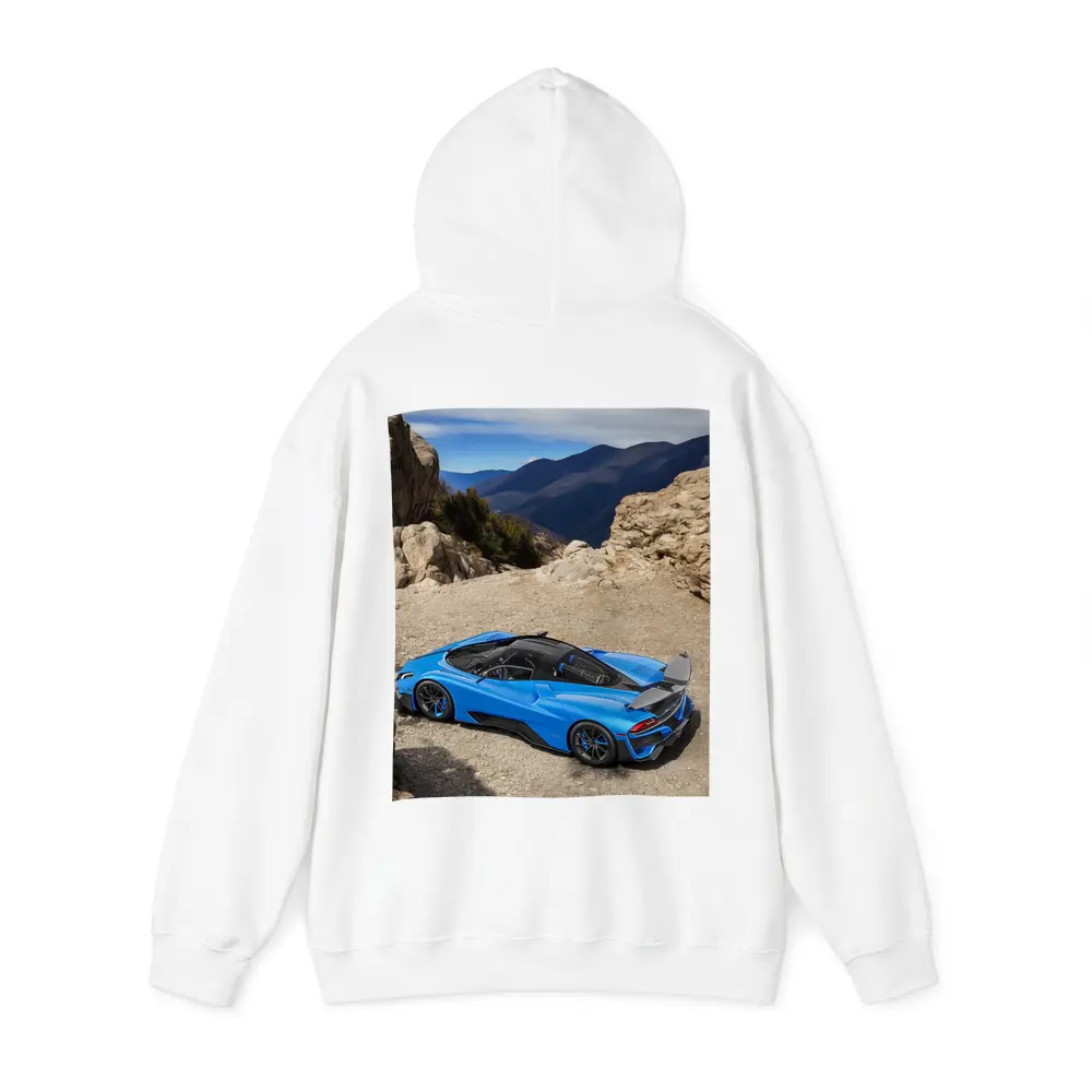 SSC North America Blue Supercar Mountain Setting – Hoodies