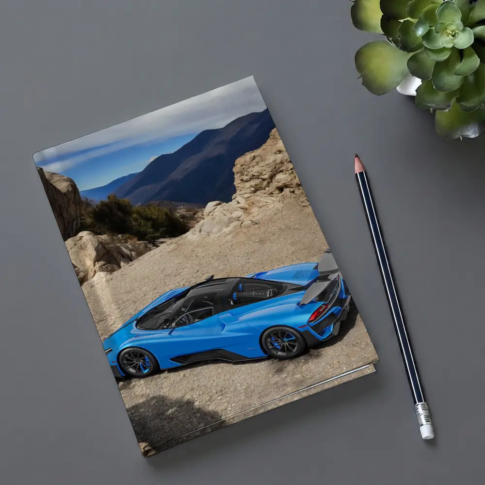 SSC North America Blue Supercar Mountain Setting – Notebooks