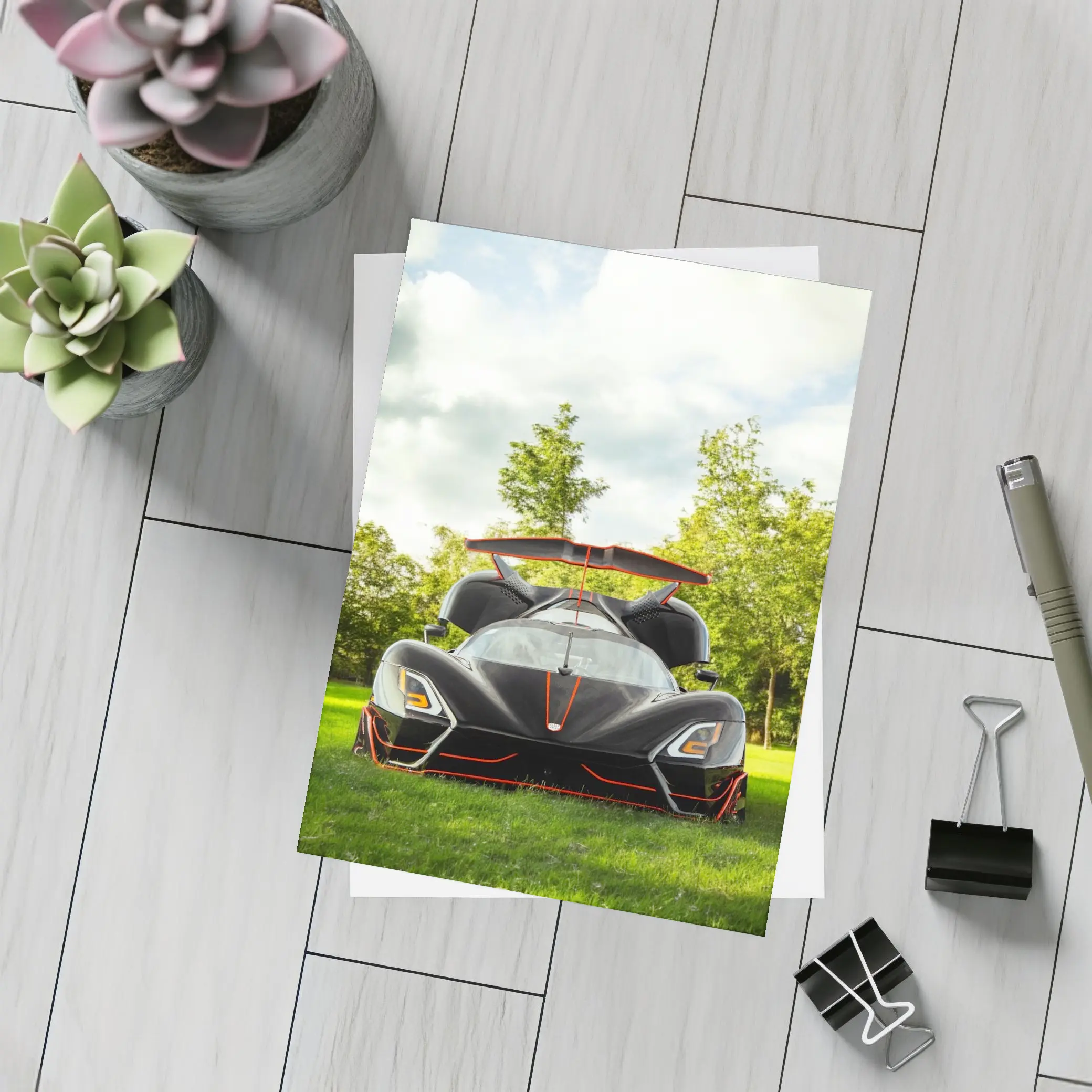 SSC Tuatara Black Supercar Green Park – Postcards