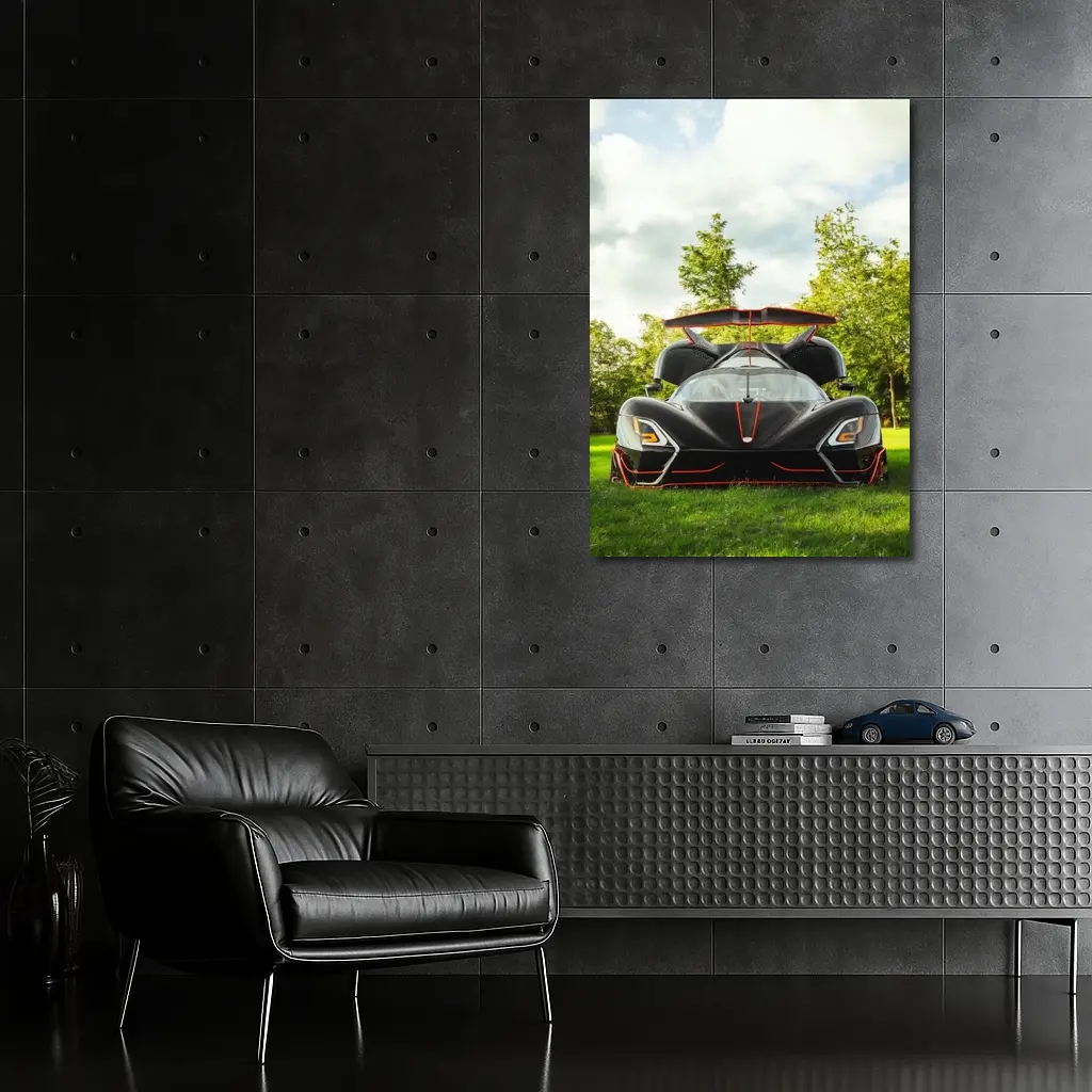 SSC Tuatara Black Supercar Green Park – Wall Art