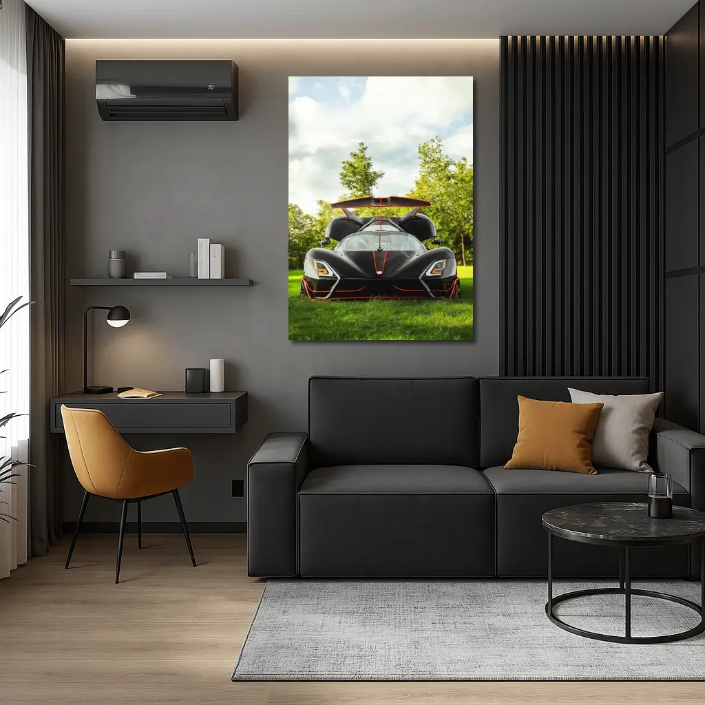 SSC Tuatara Black Supercar Green Park – Wall Art