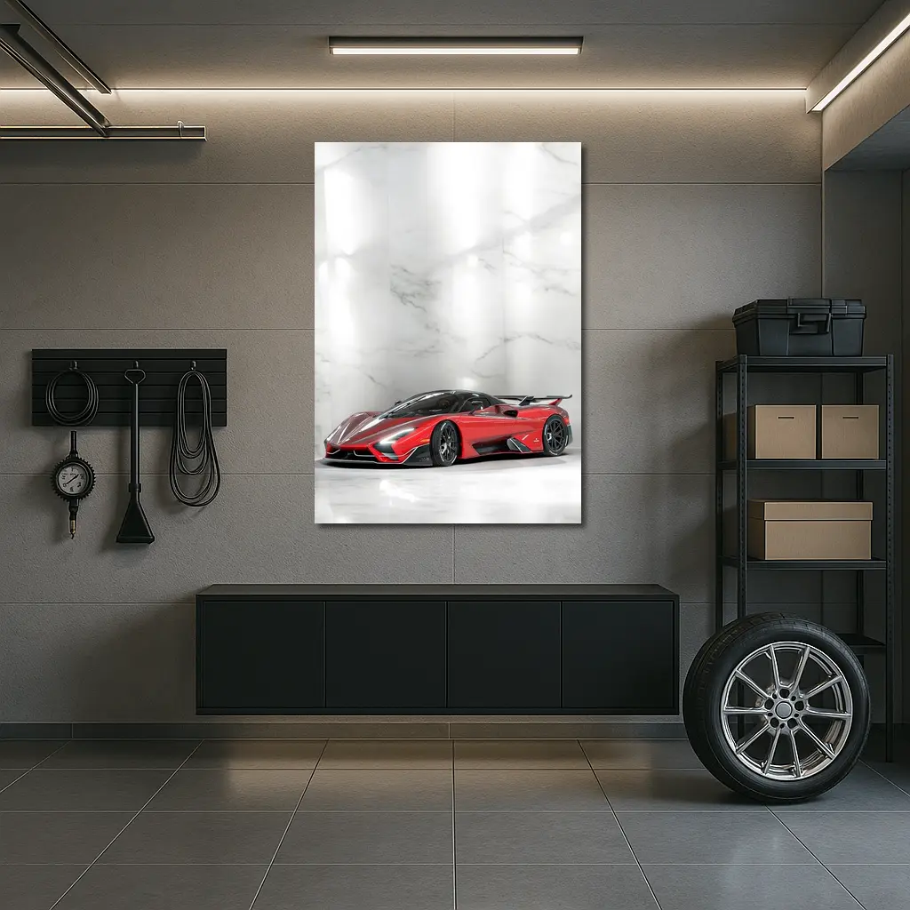 SSC North America Supercar Marble White Showroom – Wall Art