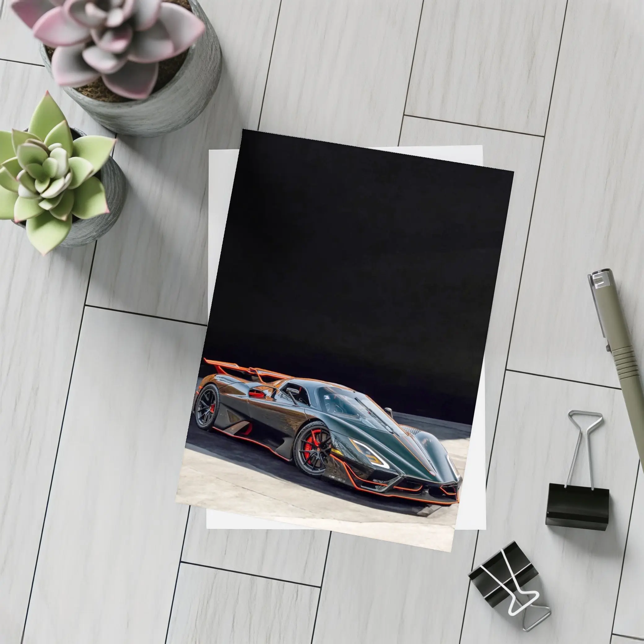SSC Tuatara Supercar Dark Studio Setting – Postcards