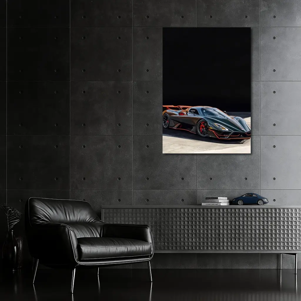 SSC Tuatara Supercar Dark Studio Setting – Wall Art