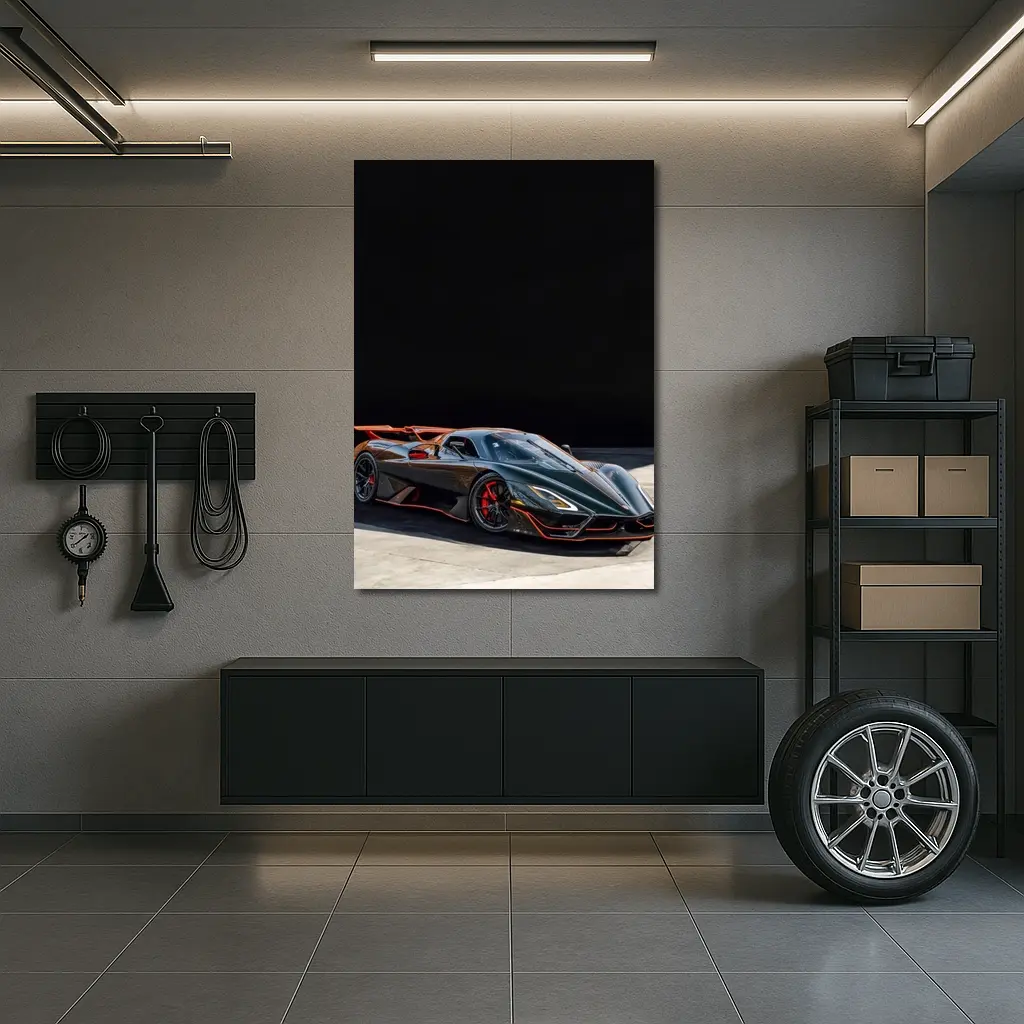 SSC Tuatara Supercar Dark Studio Setting – Wall Art