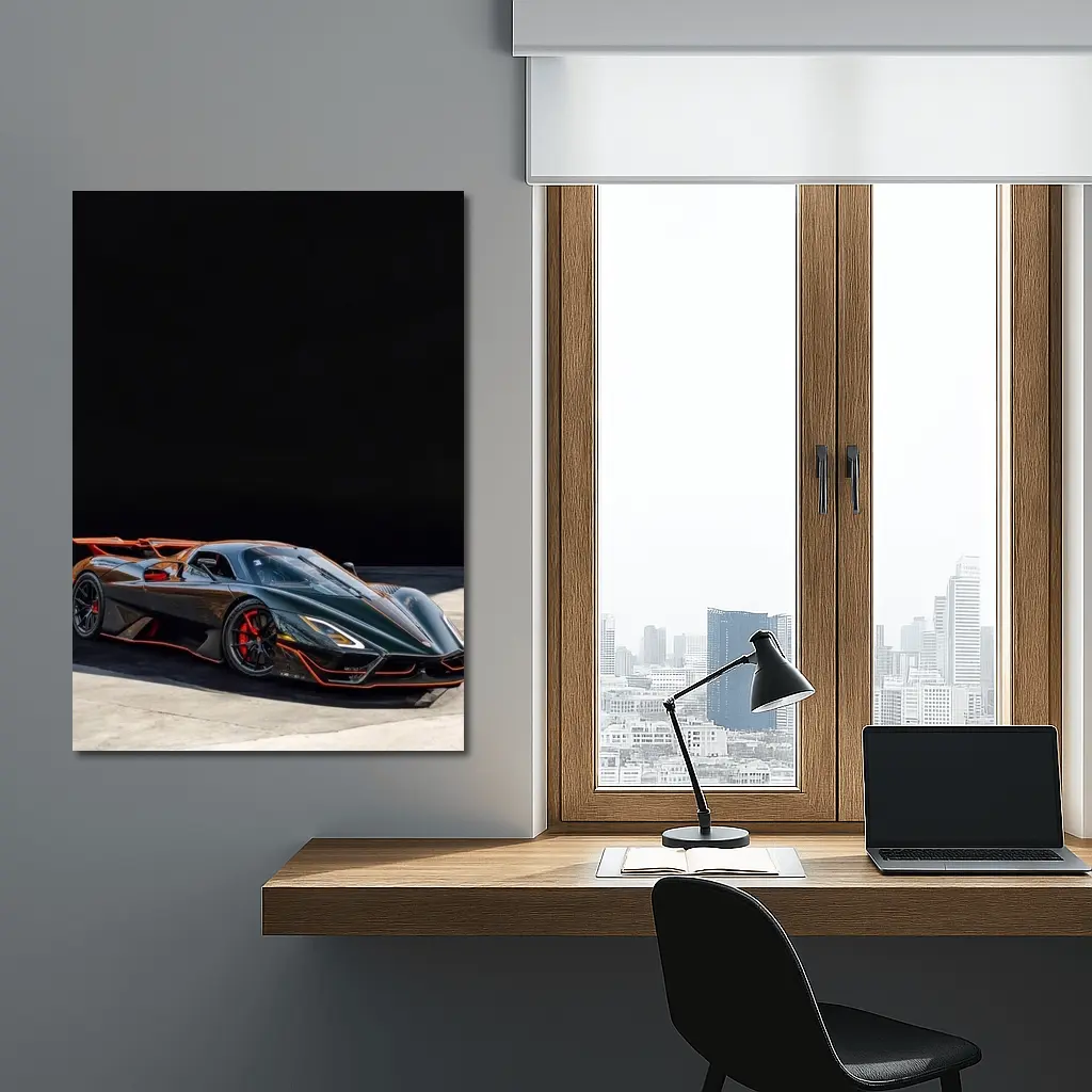 SSC Tuatara Supercar Dark Studio Setting – Wall Art