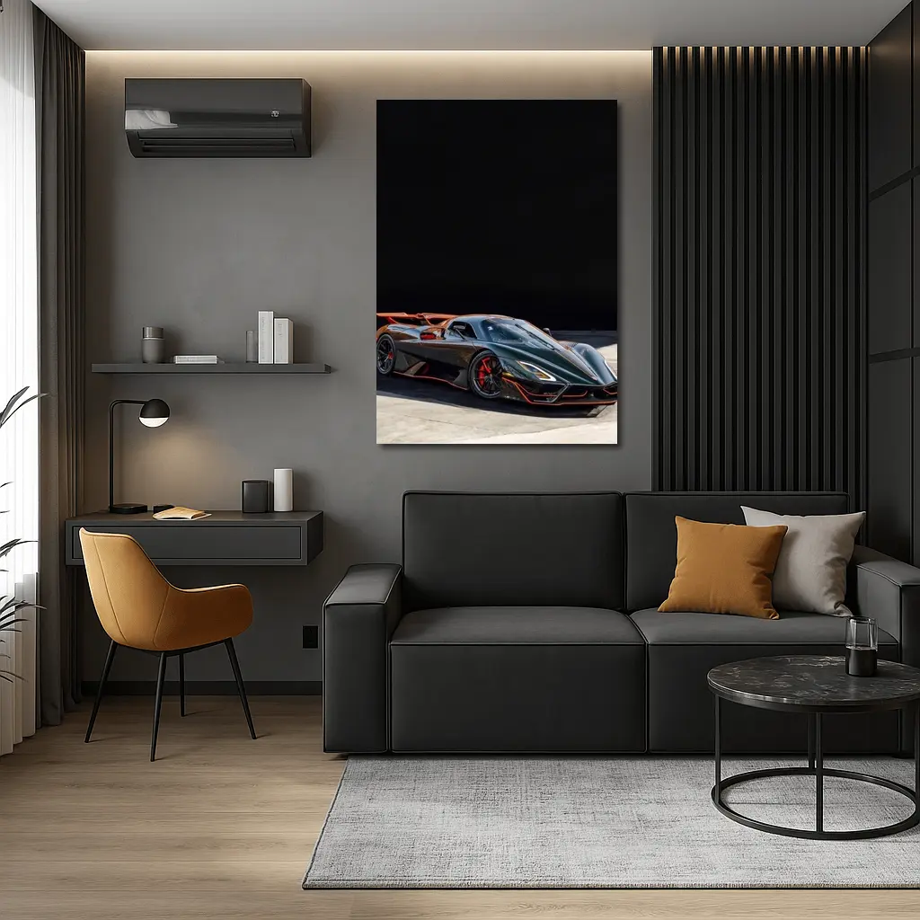 SSC Tuatara Supercar Dark Studio Setting – Wall Art