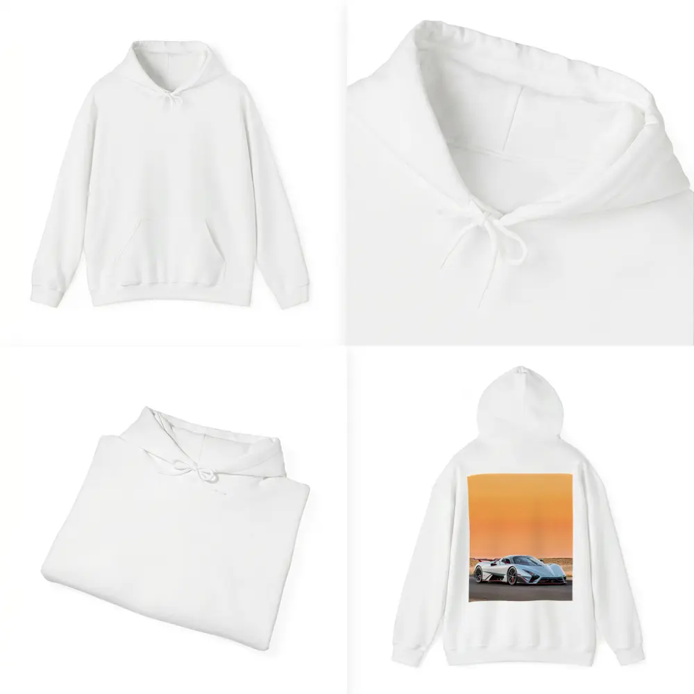 SSC Tuatara Supercar Desert Sunset Road – Hoodies